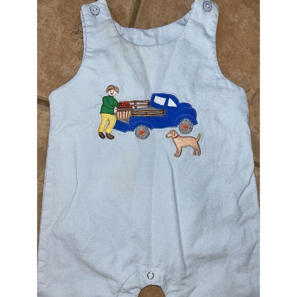 Cotton Kids Fall Corduroy Overalls, 12 Months Blue - Picture 1 of 5